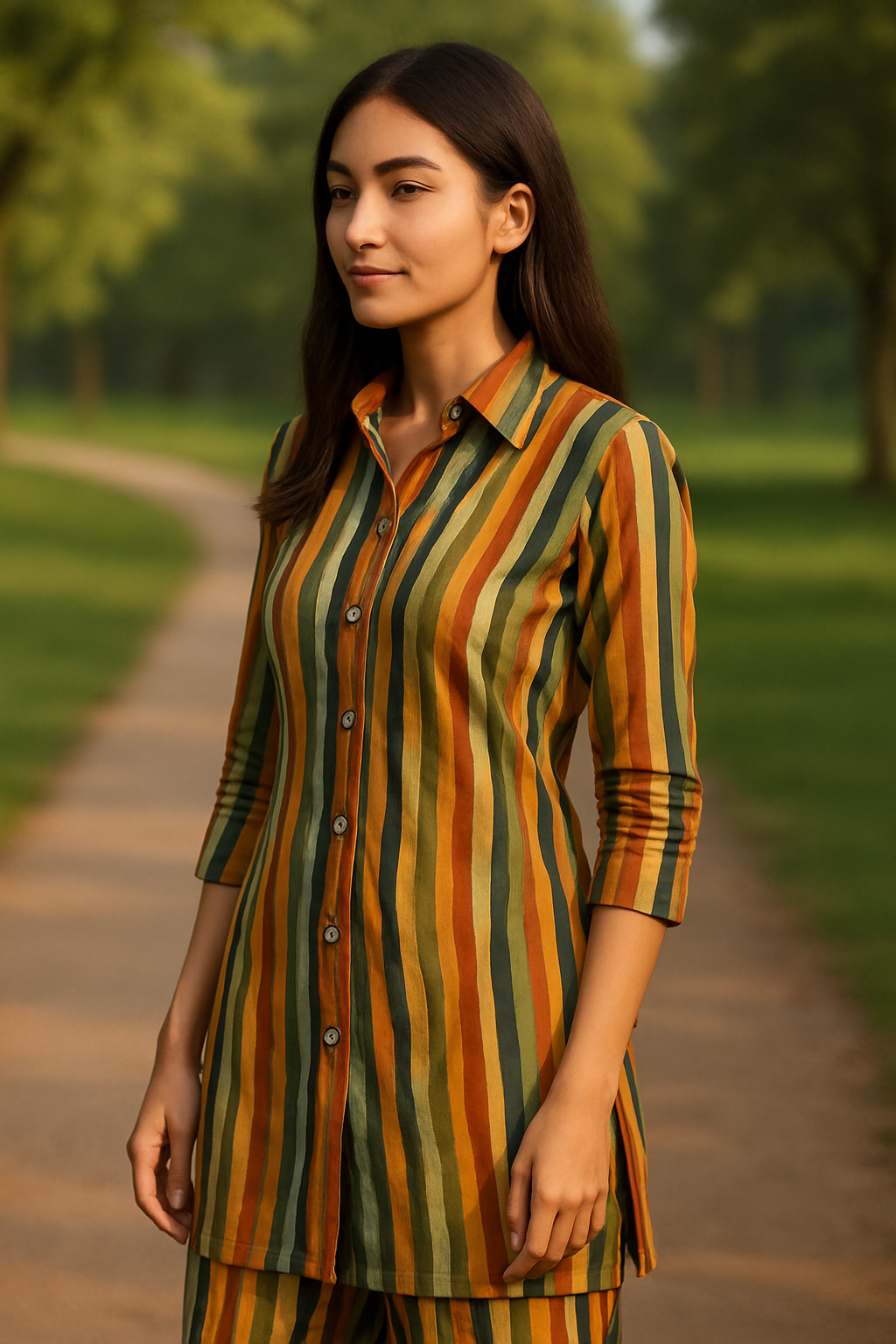 girls cotton printed nightwear coat set | lightweight sleepwear suit for kids & teens (2–15 years)