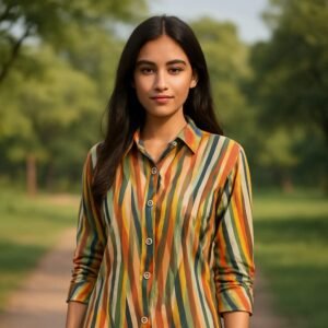 girls cotton printed nightwear coat set | lightweight sleepwear suit for kids & teens (2–15 years)